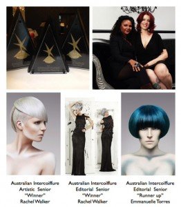 Rachel Walker & Emmanuelle Torres Awarded by Intercoiffure Australia